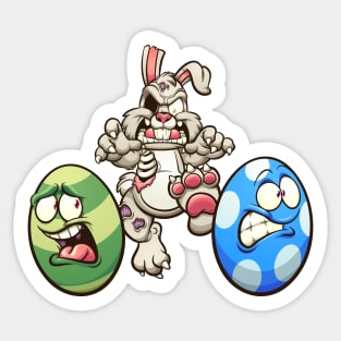 Zombie Easter bunny Sticker